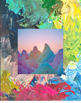 Ice Cream Flavors on Abstract — Art Print