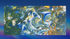 Abstract Bold Colors on Backdrop — Art Print