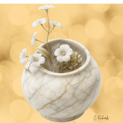 Cream Colored Artificial Flower Art Print